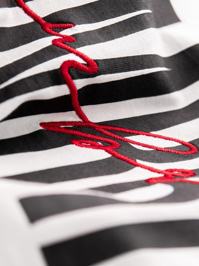 Vyriški medvilniniai marškinėliai su dvigubu logotipu - balti V1 OM-TSPT-0210