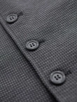 Fitted elegant men's structured knit vest - graphite V3 OM-BLZV-0147