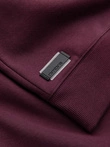 Men's BASIC cotton non-stretch sweatshirt - maroon V3 OM-SSBN-0159