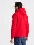 Jachetă bărbătească cu centru din fleece SOFTSHELL-red V6 OM-JANP-0137