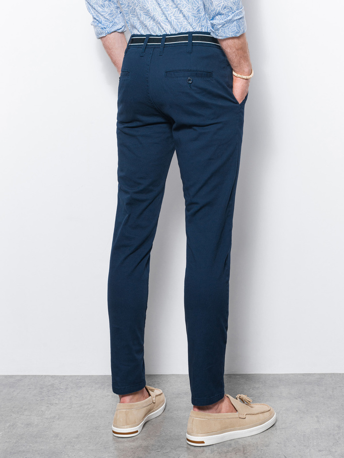Pantaloni chino barbati - bleumarin P156