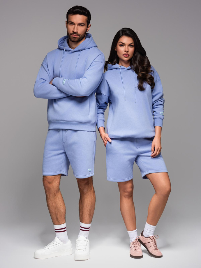 Unisex mikina s kapucí a kapsami - levandulová V9 OU-SNBC-0105