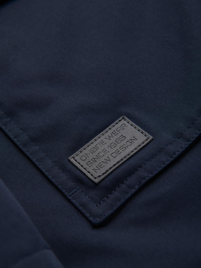 Jachetă matlasată izolată pentru bărbați cu mâneci raglan - violet decolorat V6 OM-JAHP-0302