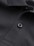 Pánská jednobarevná polokošile BASIC z piké úpletu - grafitová V3 OM-POBS-0100