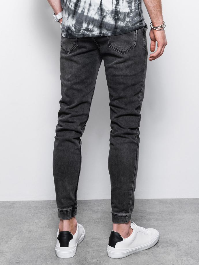 Men's denim jogger pants - black P907