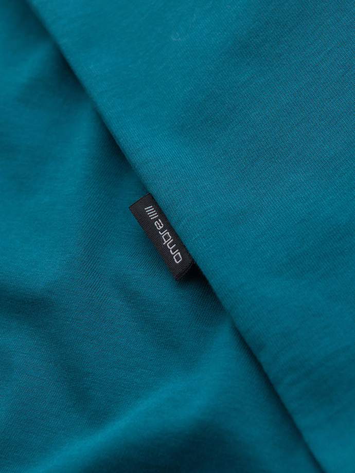 Vyriški medvilniniai marškinėliai su kišenėmis - turkio spalvos V1 OM-TSPT-0228