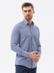 Men's shirt with long sleeves - navy K623