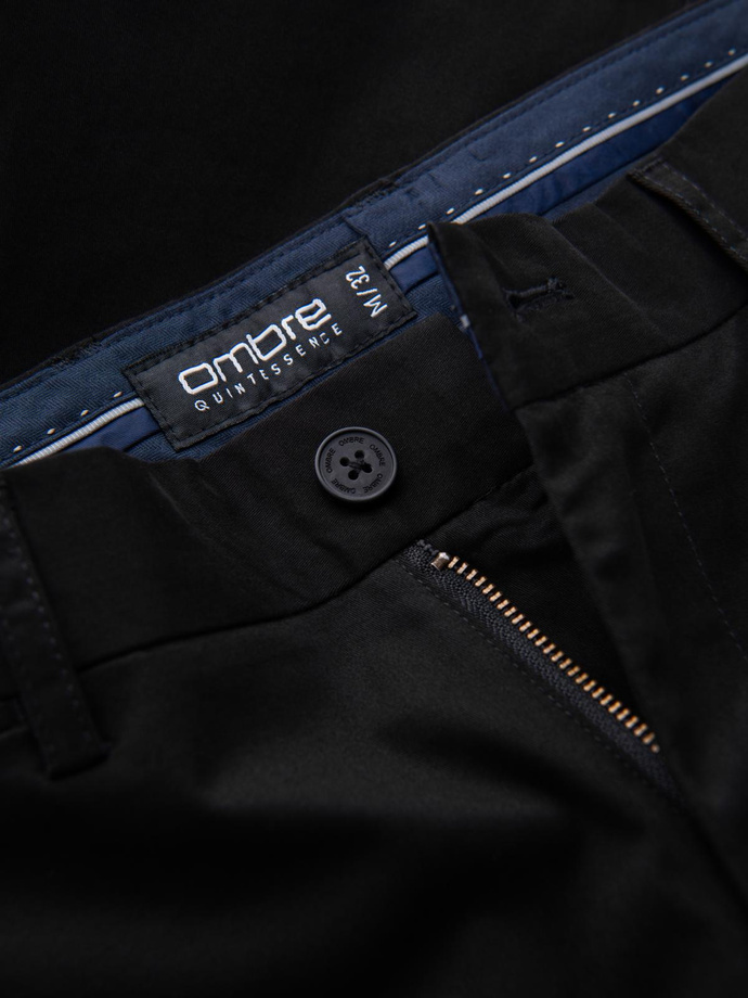 Vyriškos uniforminės kelnės REGULAR FIT chinos - juodos spalvos V5 OM-PACP-0183