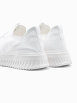 Pantofi sport slip-on pentru bărbați din materiale ușoare - alb V4 OM-FOKS-0149