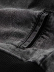 Pánská džínová bunda bomber s efektem stone wash - černá V2 OM-JADJ-0163