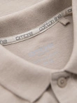 BASIC men's single color pique knit polo shirt - dark beige V5 OM-POBS-0100