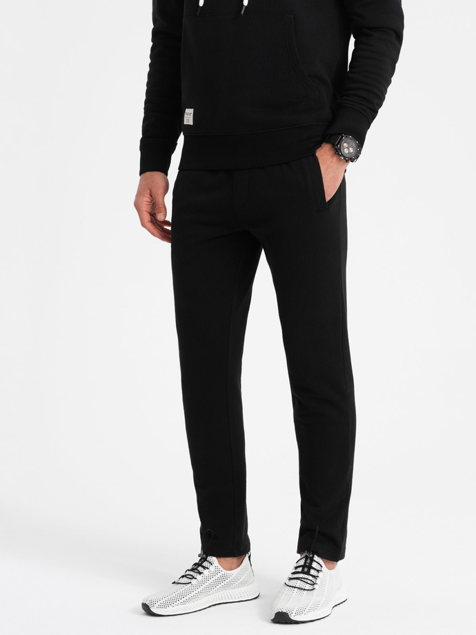 Set trening bărbătesc top kangaroo + pantaloni - negru V5 Z80