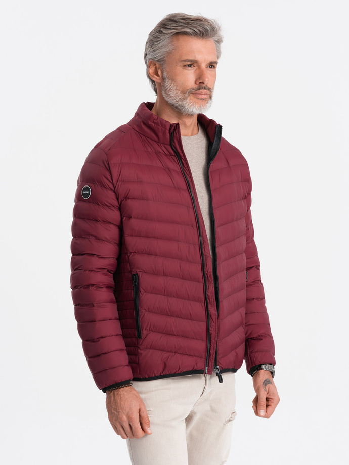 Men's quilted jacket - red V4 C528