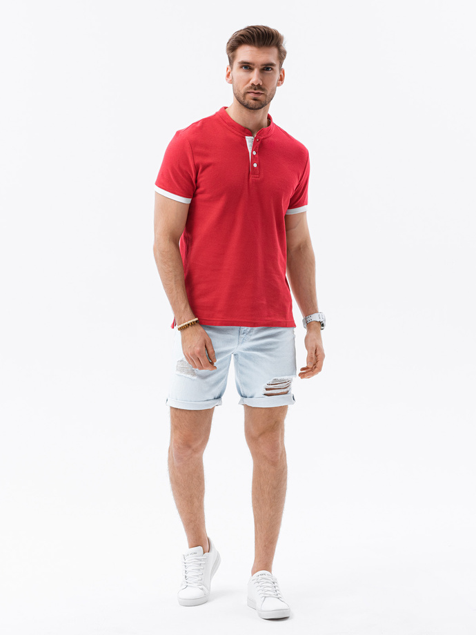 Bluza polo simpla barbati - rosu S1381