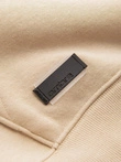 Pánská bavlněná klokaní mikina BASIC s kapucí - béžová V6 OM-SSBN-0161