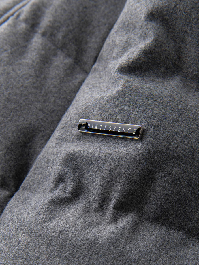 Jachetă ușoară pentru bărbați cu căptușeală din plasă și glugă - gri V6 OM-JANP-0149