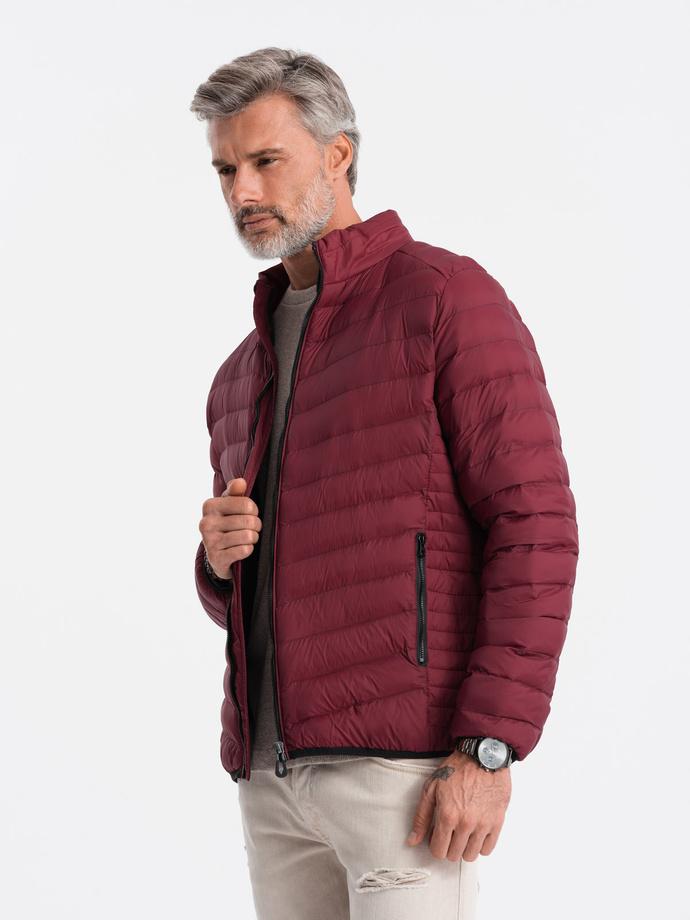 Men's quilted jacket - red V4 C528