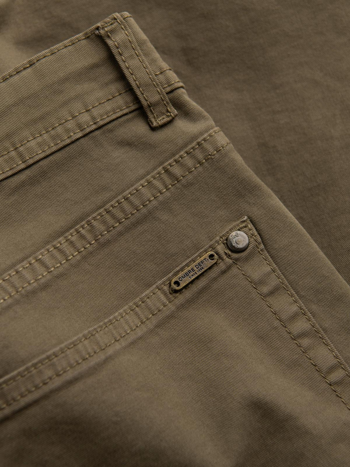 Men's tailored chino pants - olive V3 OM-PACP-0151