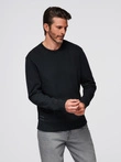 BASIC men's non-stretch cotton sweatshirt - black V9 OM-SSBN-0159