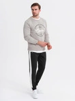 Pantaloni de trening bărbătești din tricot structurat - grafit V5 OM-PASK-0211