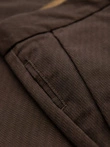 Men's REGULAR FIT chino pants with fine texture - brown V3 OM-PACP-0184