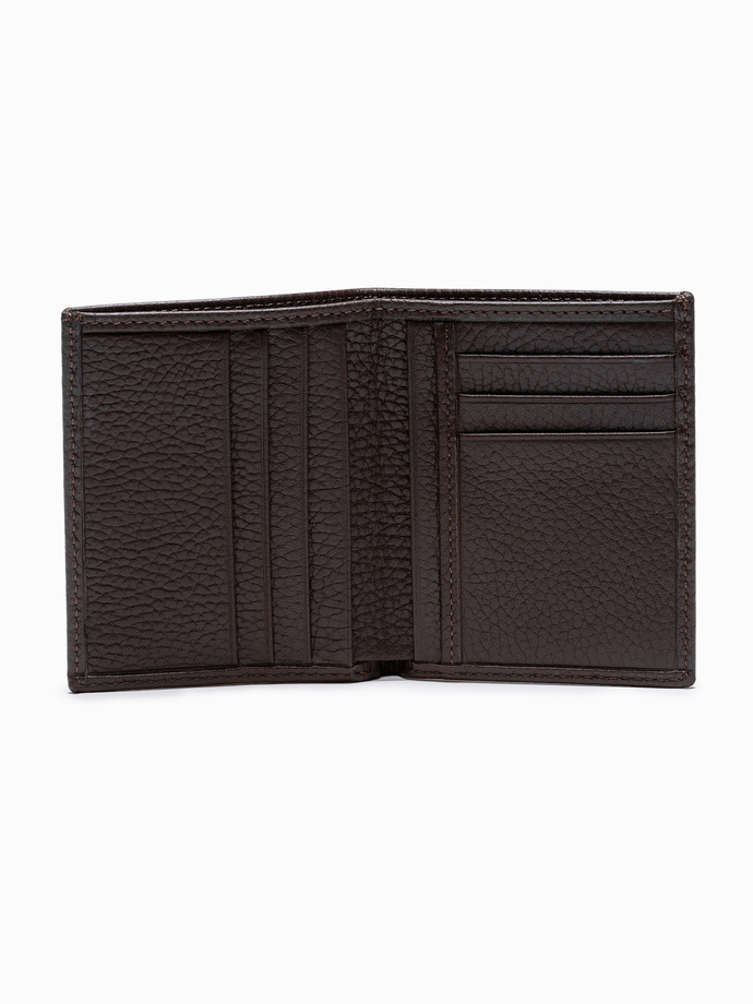 Men's leather wallet - brown A608