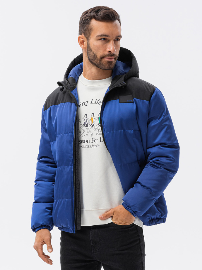 Men's winter jacket - blue C458