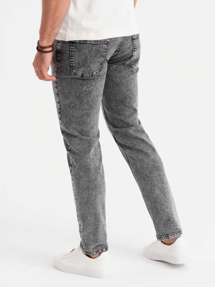 Pánske klasické sprané džínsy REGULAR FIT - sivé V4 OM-PADP-0217