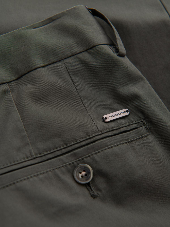 Pánske nohavice chino REGULAR FIT - khaki V3 OM-PACP-0183