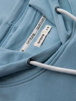 Men's BASIC kangaroo sweatshirt with hood - blue V7 B1674