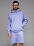 UNISEX tepláková súprava mikina + šortky v športovom štýle - levanduľová V9 Z110