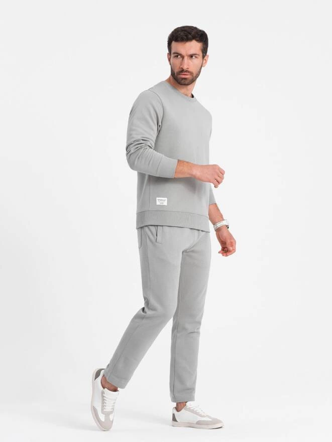 Men's tracksuit set pants + sweatshirt - gray V8 Z78