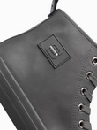 Men's high-top sneakers with decorative toe - gray V2 OM-FOTH-0157