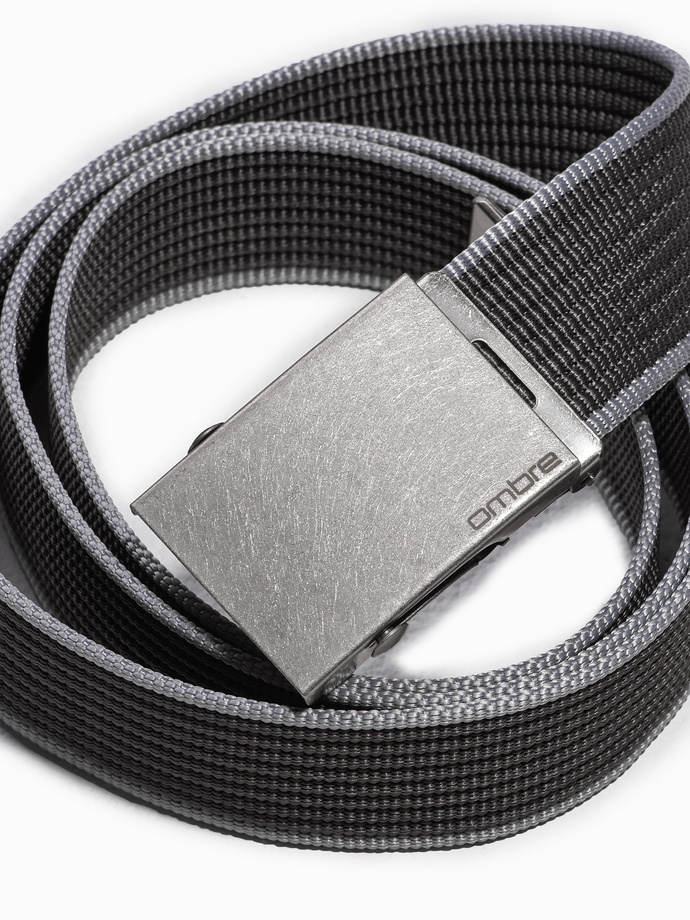 Men's two-tone parchment belt - graphite A364