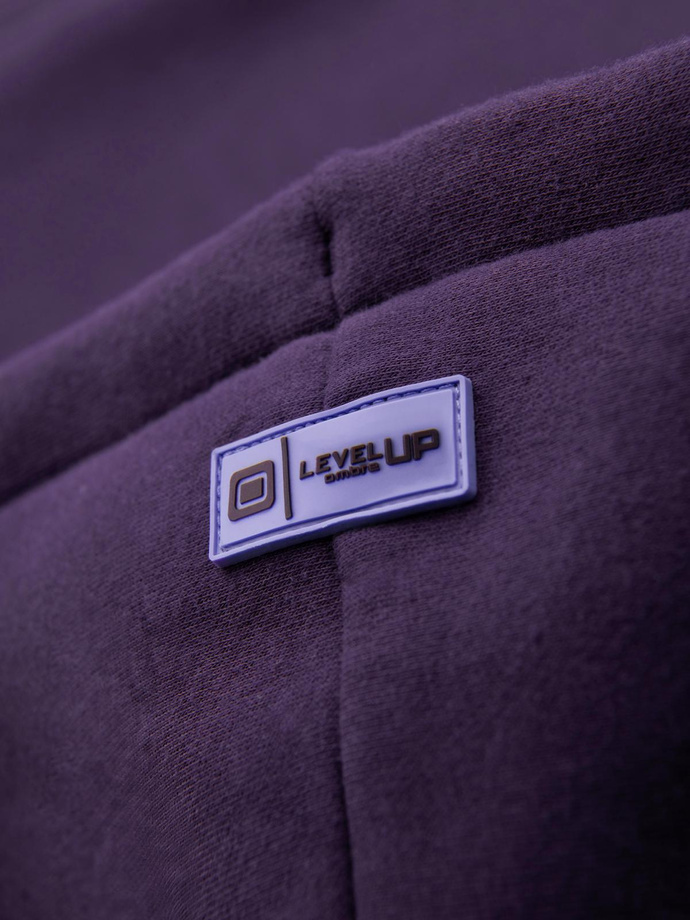 Unisex sweatshirt with pockets and hood - purple V13 OU-SNBC-0105