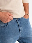Pánské džínové kalhoty CARROT FIT s jemným odřením - modré V1 OM-PADP-0162