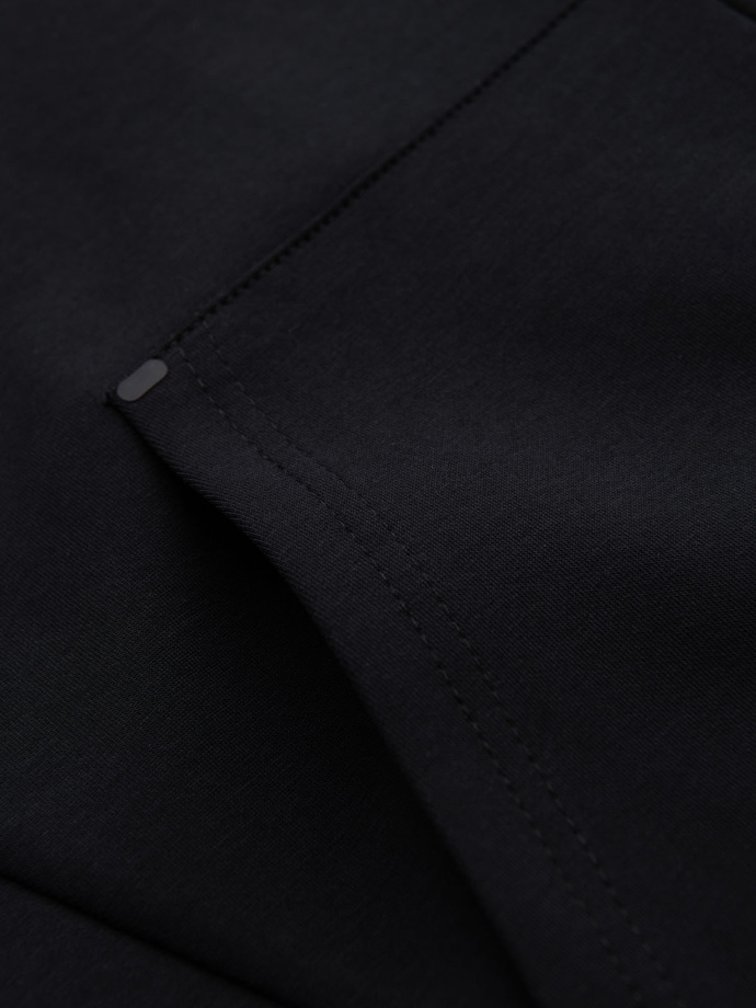 Unzipped hoodie sweatshirt in streetwear style - black V3 OM-SSZP-0213