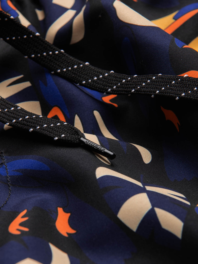 Pantaloni scurți de baie Toucan pentru bărbați - negru și albastru marin V1 OM-SRBS-0140