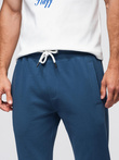 Pantaloni de trening pentru bărbați cu picior fără căptușeală - albastru închis V4 OM-PABS-0206