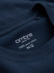 Classic BASIC men's cotton T-shirt - navy blue V2 OM-TSBS-0236