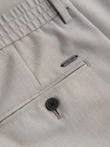 Men's REGULAR FIT chino pants with elastic waistband - gray-beige V1 OM-PACP-0157