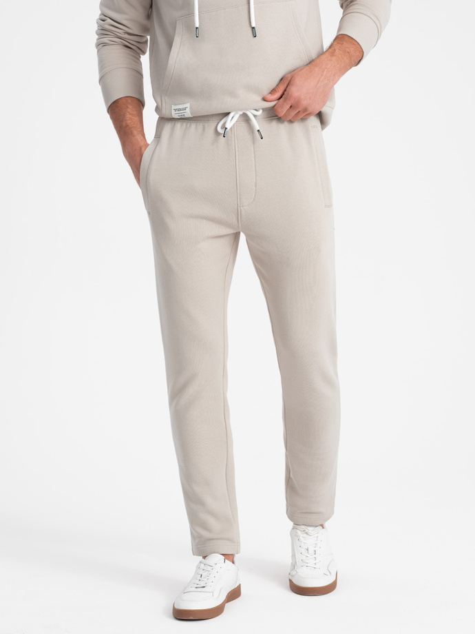 Men's sweatshirt set kangaroo sweatshirt + pants - ash V1 Z80