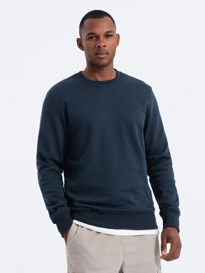 Men's plain sweatshirt - navy B978