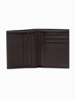 Men's leather wallet - brown A608