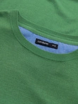 Classic men's sweater with round neckline - green V13 OM-SWBS-0106