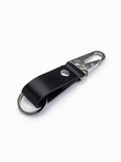 Men's key ring with snap hook - black V1 OU-ACKC-0100