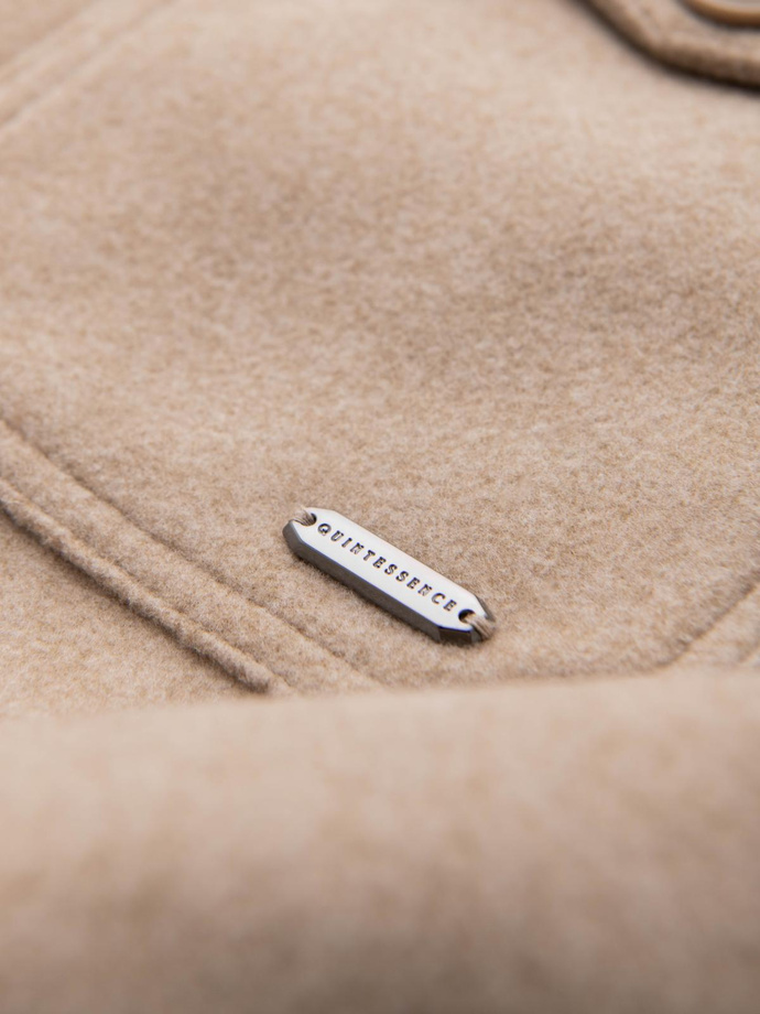 Pánská košilová bunda - béžová V1 OM-JANP-0291