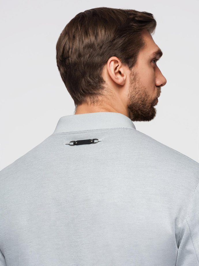 Jachetă bomber cu mâneci raglan pentru bărbați - gri deschis V4 OM-JANP-0159