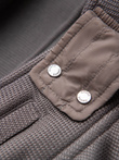 Men's jacket with high collar and fleece interior - ash V2 OM-JANP-0154