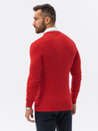Men's sweater with white collar - red V4 E120